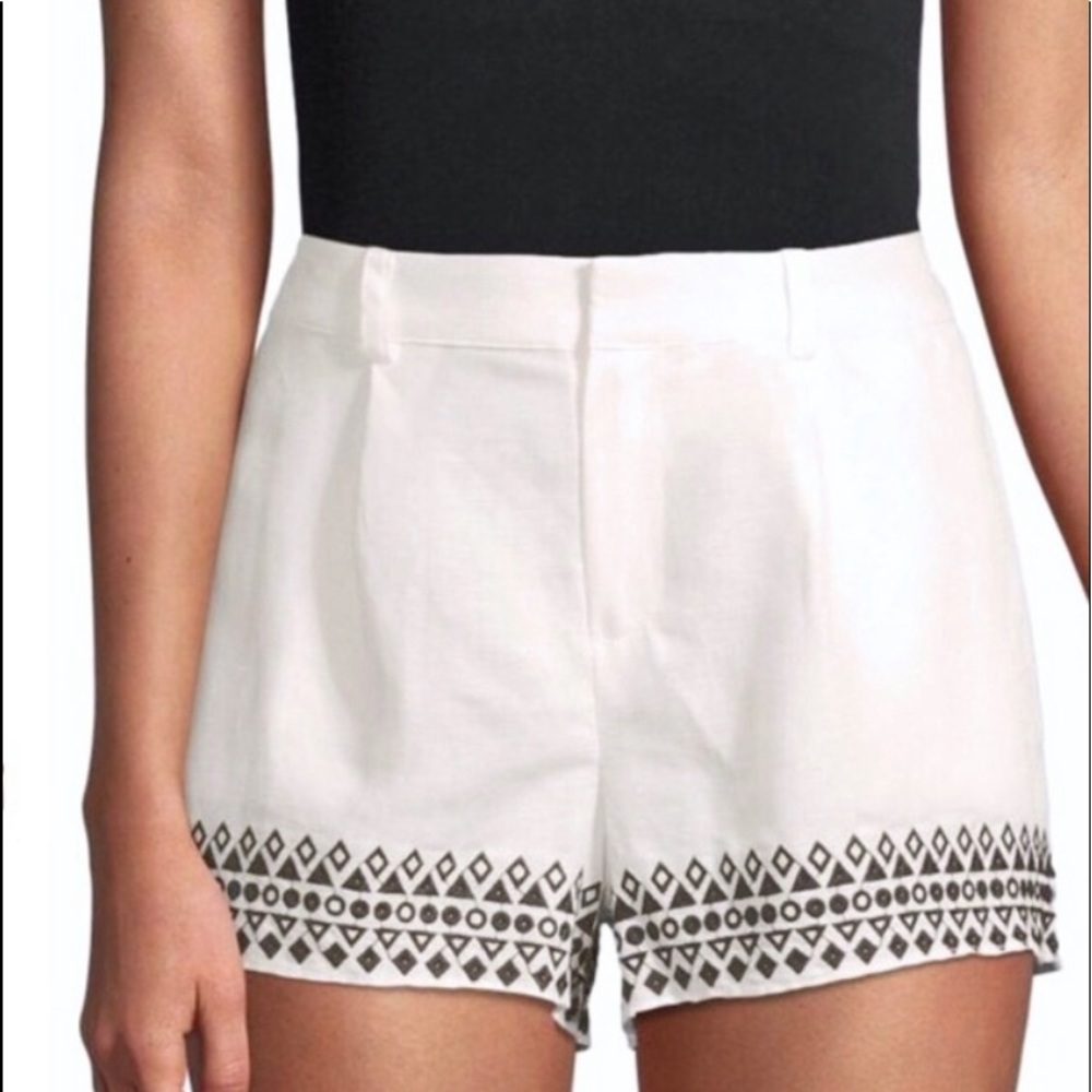 NWOT Parker Linen Embroidered Shorts